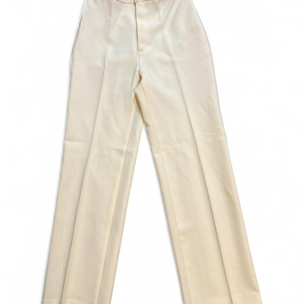 Vintage Levi's Cream High Rise Trousers 26" Waist Straight Leg 70s 80s